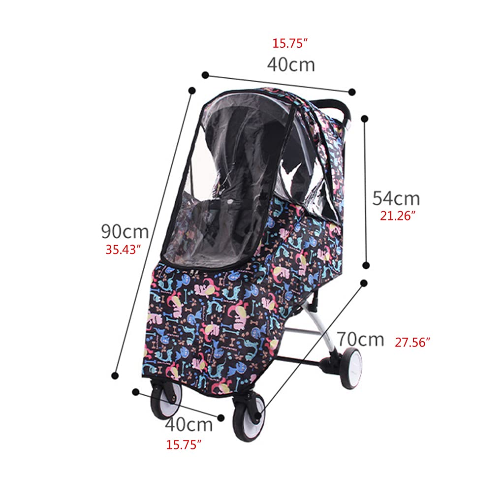 Rain Cover Weather Shield Accessory Protect Rainy Snow Water Proof Ventilate Clear-Breathable Cover for Boys Babies Girl Infant