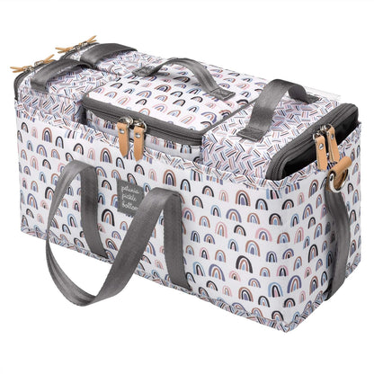 Deluxe Kit, 3-in-1 Grid Caddy Organizer, Lightweight Packing Cubes, Organize Diaper Bag, Stroller, Nursery, Unity