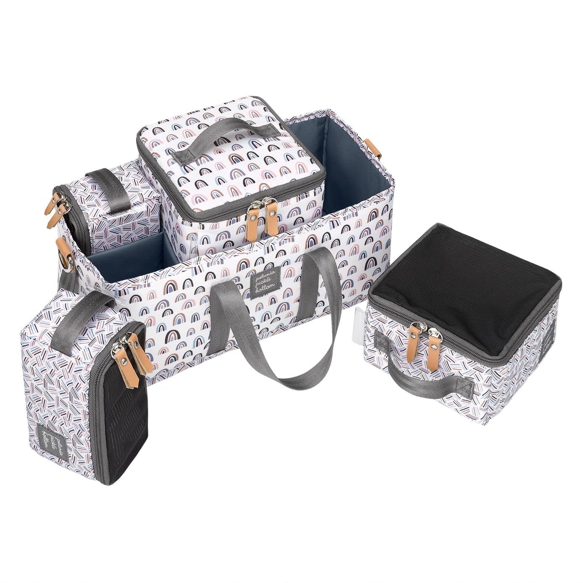 Deluxe Kit, 3-in-1 Grid Caddy Organizer, Lightweight Packing Cubes, Organize Diaper Bag, Stroller, Nursery, Unity