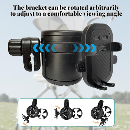 Stroller Cup Holder Attachment with Phone Holder, 3 in 1 Universal Baby Stroller, Bike, Wheelchair, Walker, Scooter Water Bottle Drink Holder Accessories for Most Donna, Uppababy, Bugaboo