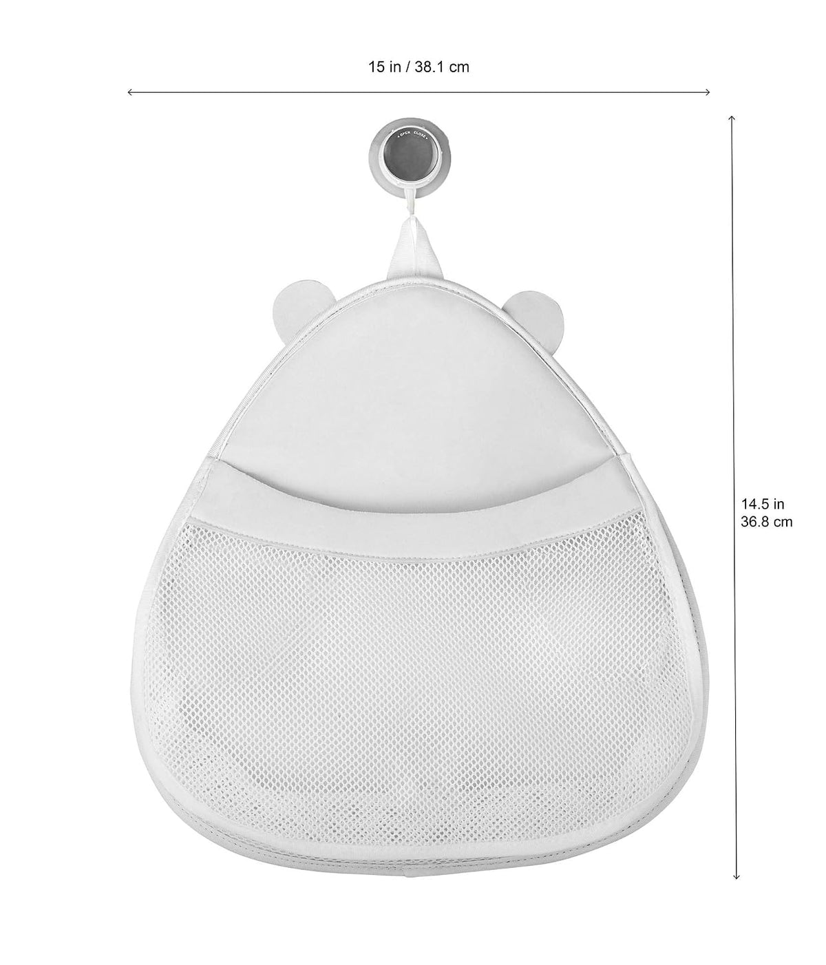 Hanging Bath Toy Holder for Bathtub - Storage Caddy with Baby Organizer - Shower & Bath Tub Toy Storage Basket, Polar Bear