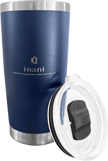 20oz Stainless Steel Tumbler, Insulated Travel Coffee Cup, Leak-Resistant, Spill-Proof Lid, Dishwasher Safe, BPA-Free, Double-Wall Insulated Premium Travel Mug For Hot Or Iced Coffee, Navy Blue