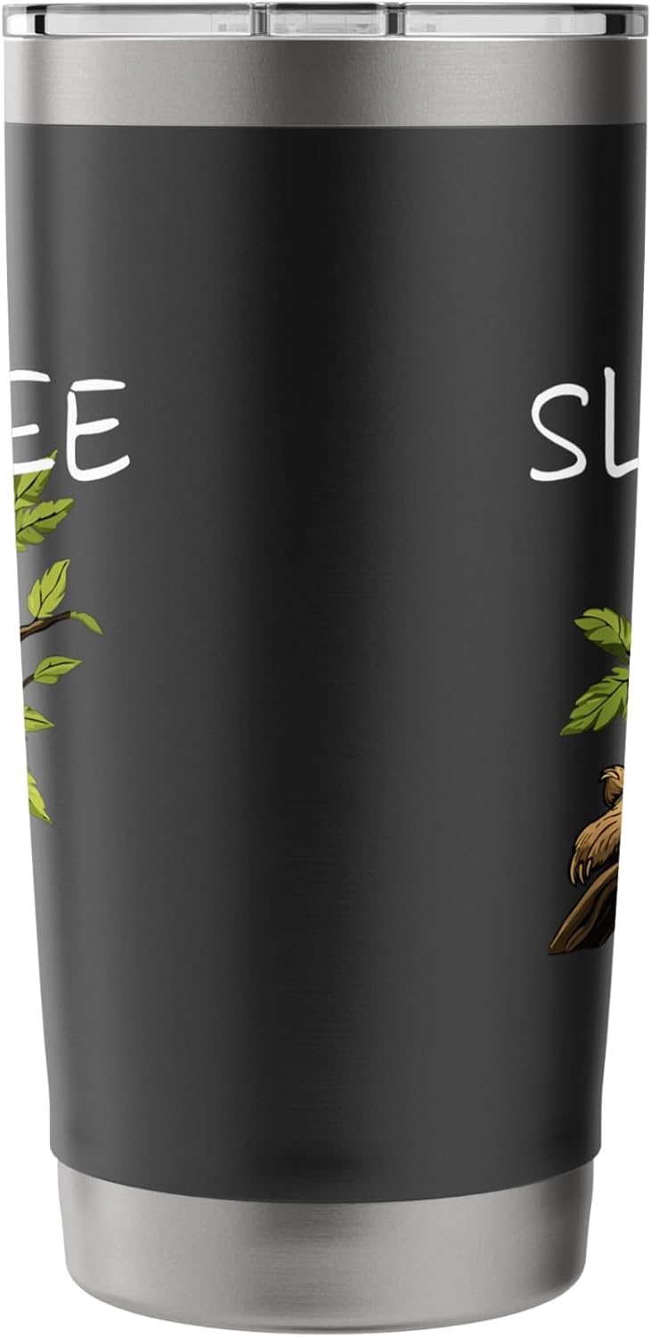 Sloffee Sloth Coffee Lover Caffeine Funny Animal Zoo Worker Stainless Steel Insulated Tumbler