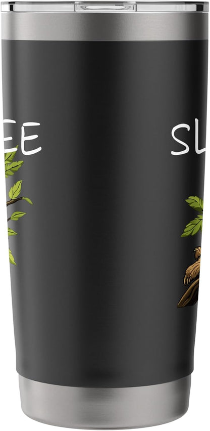 Sloffee Sloth Coffee Lover Caffeine Funny Animal Zoo Worker Stainless Steel Insulated Tumbler