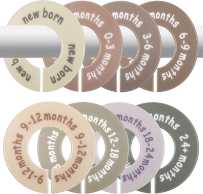 8 Pcs Baby Closet Dividers, Double-Sided Clothes Organizer for 0-24 Months
