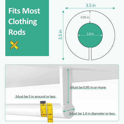 8 Pcs Baby Closet Dividers, Double-Sided Clothes Organizer for 0-24 Months