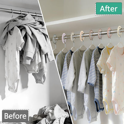 8 Pcs Baby Closet Dividers, Double-Sided Clothes Organizer for 0-24 Months