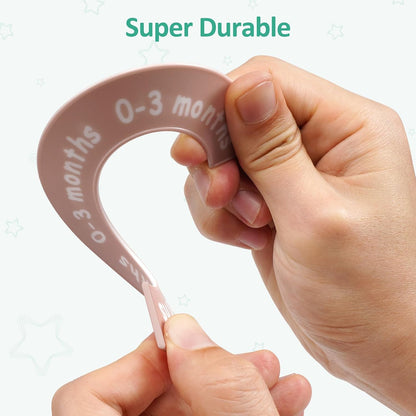 8 Pcs Baby Closet Dividers, Double-Sided Clothes Organizer for 0-24 Months