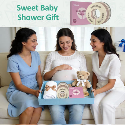 8 Pcs Baby Closet Dividers, Double-Sided Clothes Organizer for 0-24 Months