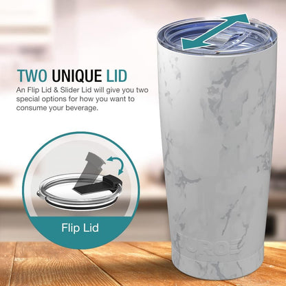 JURO Tumbler 20 oz Stainless Steel Vacuum Insulated Tumblers w/Lids and Straw [Travel Mug] Double Wall Water Coffee Cup for Home, Office, Kitchen Outdoor ideal for Ice Drinks/Hot Beverage - Mint
