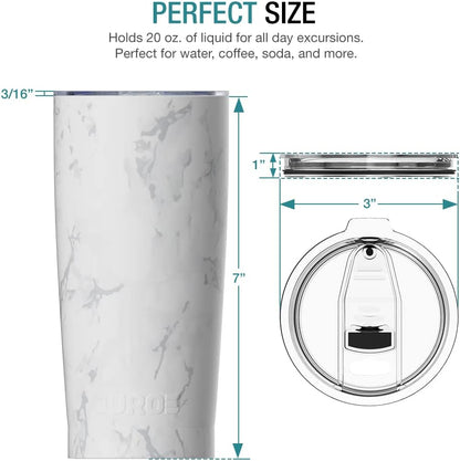 JURO Tumbler 20 oz Stainless Steel Vacuum Insulated Tumblers w/Lids and Straw [Travel Mug] Double Wall Water Coffee Cup for Home, Office, Kitchen Outdoor ideal for Ice Drinks/Hot Beverage - Mint