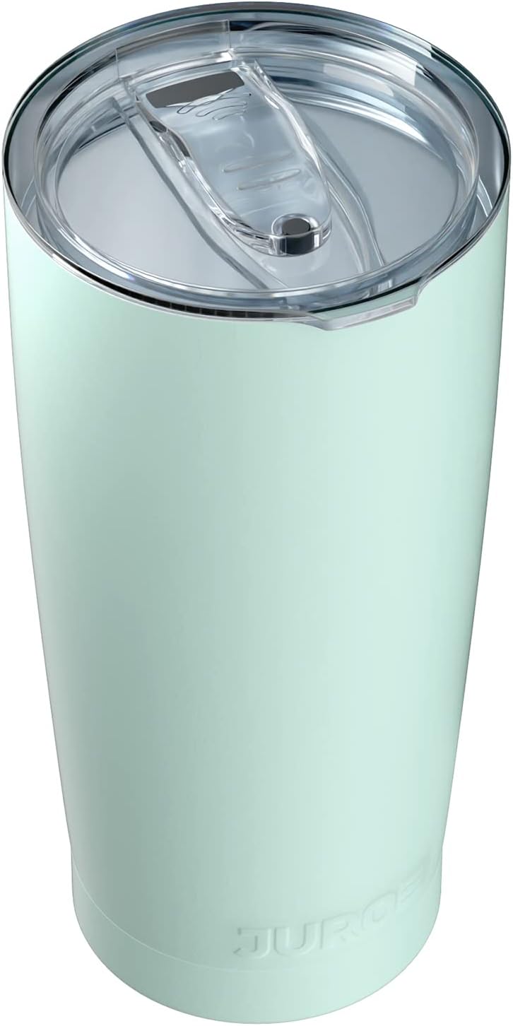 JURO Tumbler 20 oz Stainless Steel Vacuum Insulated Tumblers w/Lids and Straw [Travel Mug] Double Wall Water Coffee Cup for Home, Office, Kitchen Outdoor ideal for Ice Drinks/Hot Beverage - Mint