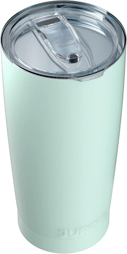JURO Tumbler 20 oz Stainless Steel Vacuum Insulated Tumblers w/Lids and Straw [Travel Mug] Double Wall Water Coffee Cup for Home, Office, Kitchen Outdoor ideal for Ice Drinks/Hot Beverage - Mint
