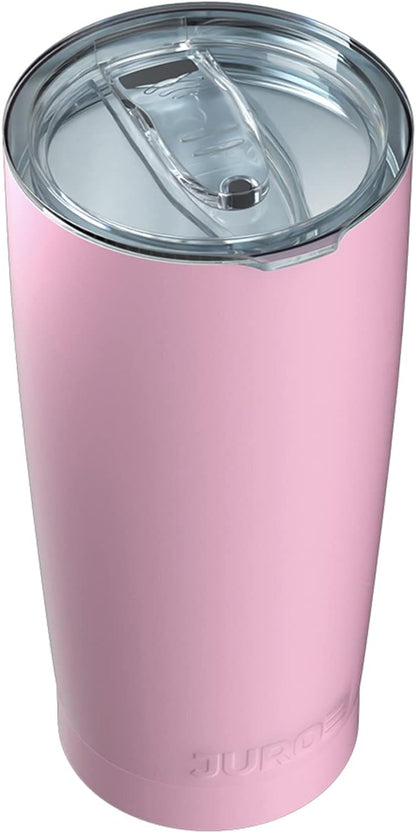 JURO Tumbler 20 oz Stainless Steel Vacuum Insulated Tumblers w/Lids and Straw [Travel Mug] Double Wall Water Coffee Cup for Home, Office, Kitchen Outdoor ideal for Ice Drinks/Hot Beverage - Mint