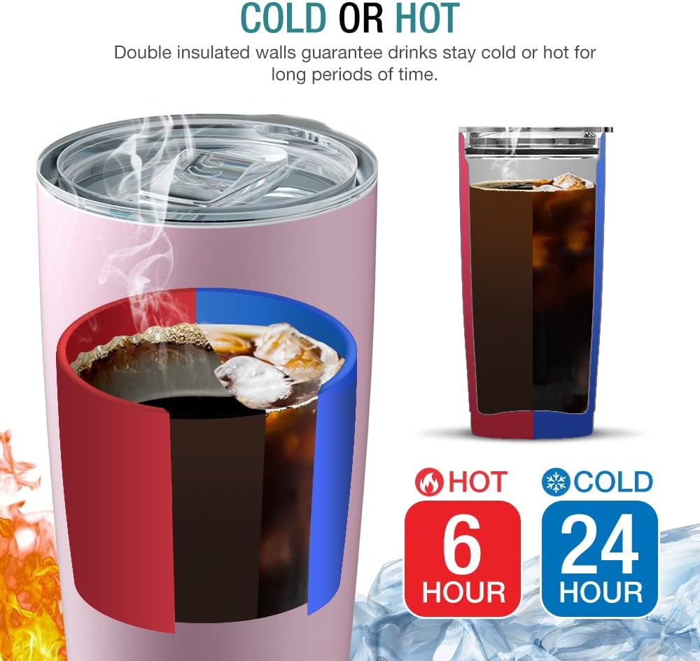 JURO Tumbler 20 oz Stainless Steel Vacuum Insulated Tumblers w/Lids and Straw [Travel Mug] Double Wall Water Coffee Cup for Home, Office, Kitchen Outdoor ideal for Ice Drinks/Hot Beverage - Mint
