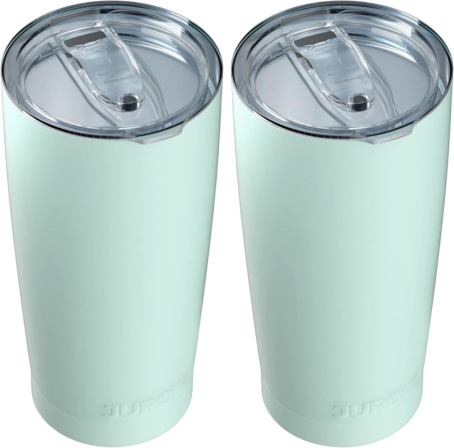 JURO Tumbler 20 oz Stainless Steel Vacuum Insulated Tumblers w/Lids and Straw [Travel Mug] Double Wall Water Coffee Cup for Home, Office, Kitchen Outdoor ideal for Ice Drinks/Hot Beverage - Mint