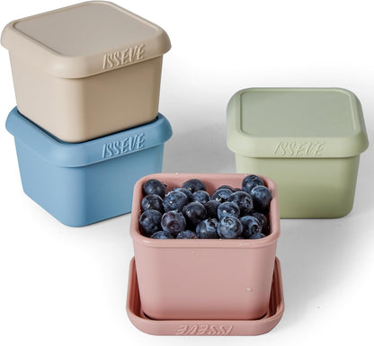 8Pack 6oz Silicone Snack Containers for Kids with Lids, Reusable