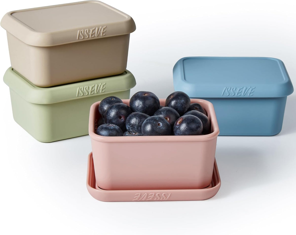 8Pack 6oz Silicone Snack Containers for Kids with Lids, Reusable