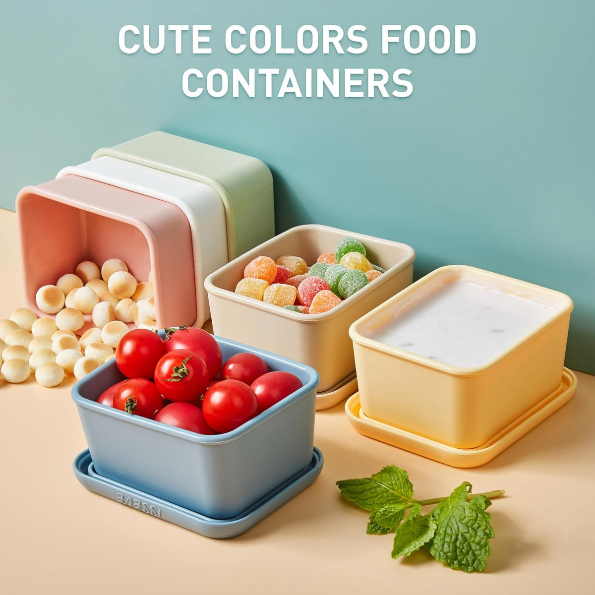 8Pack 6oz Silicone Snack Containers for Kids with Lids, Reusable