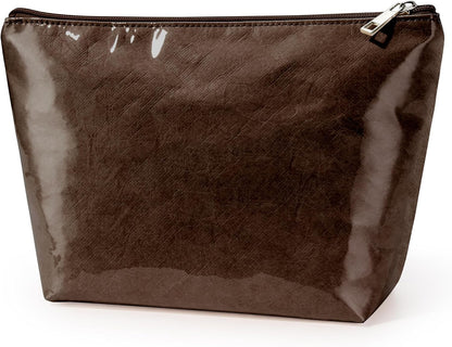 WLLWOO 2pcs Makeup Bag Checkered Corduroy Cosmetic Pouch for Women Purse