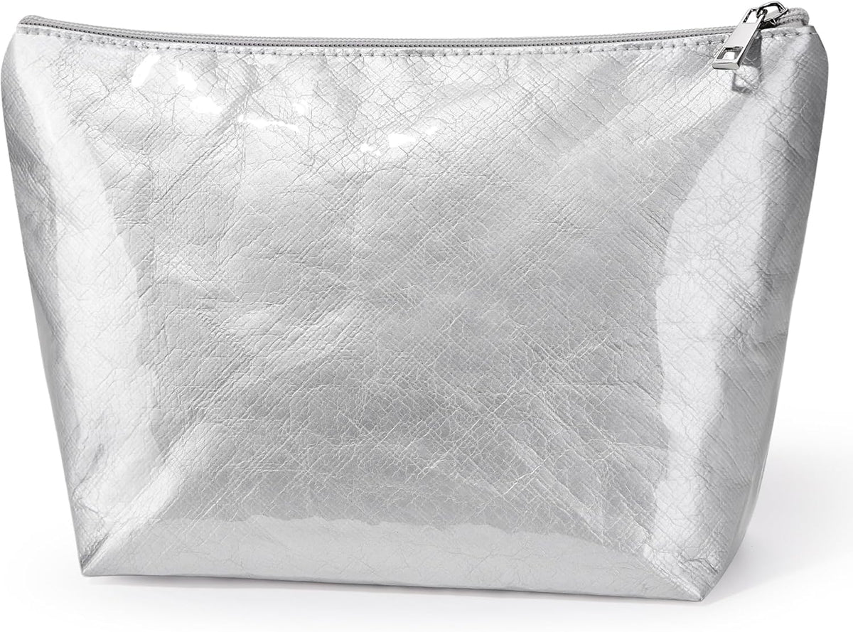 WLLWOO 2pcs Makeup Bag Checkered Corduroy Cosmetic Pouch for Women Purse