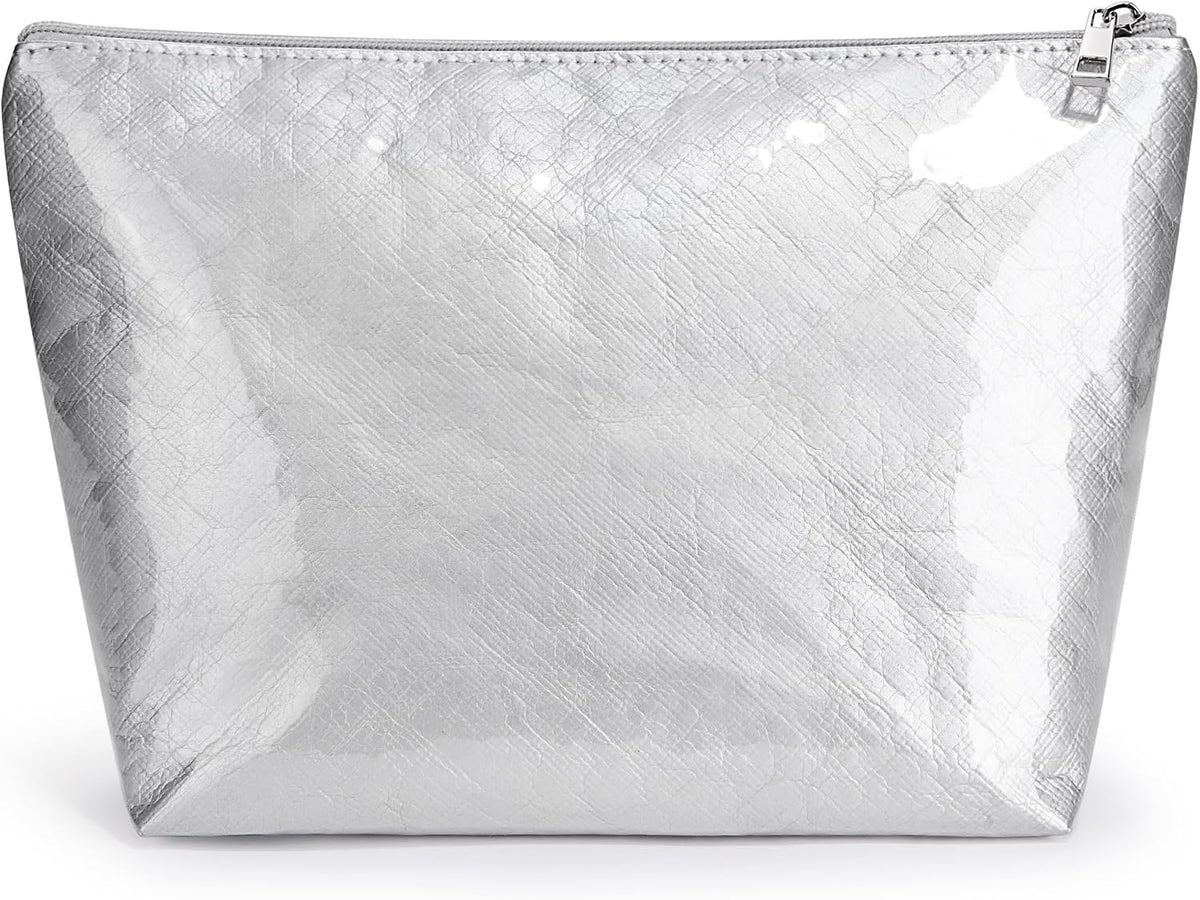 WLLWOO 2pcs Makeup Bag Checkered Corduroy Cosmetic Pouch for Women Purse