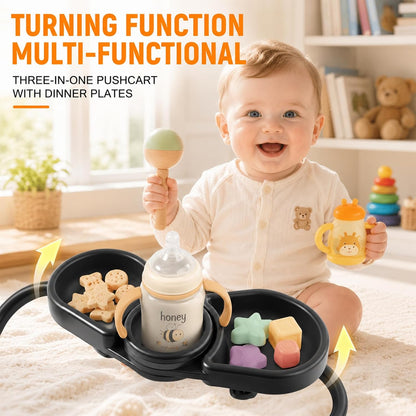 Snack Tray Compatible with Baby Jogger City Mini GT2 – 3-in-1 Stroller Snack Tray Attachment with Deep Cup Holders, Easy Installation, Fits Inward-Curved Handlebars - Ideal Gift for Parents
