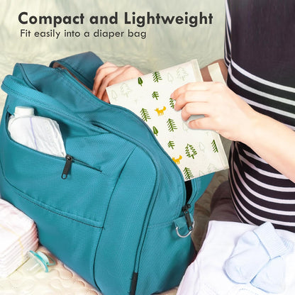 Portable Diaper Changing Pad, Waterproof Baby Changing Mat with Wrist Strap