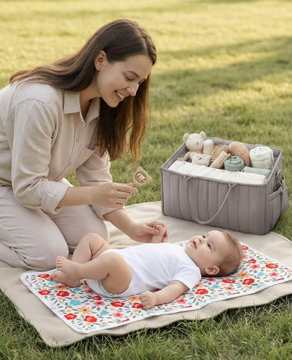 Portable Diaper Changing Pad, Waterproof Baby Changing Mat with Wrist Strap