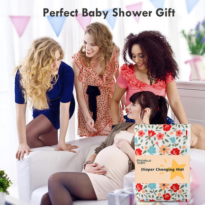 Portable Diaper Changing Pad, Waterproof Baby Changing Mat with Wrist Strap