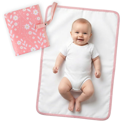 Portable Diaper Changing Pad, Waterproof Baby Changing Mat with Wrist Strap