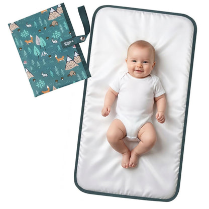 Portable Diaper Changing Pad, Waterproof Baby Changing Mat with Wrist Strap
