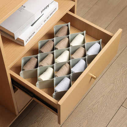 ROUFA Sock Drawer Organizer for Dresser, Honeycomb Underwear Dividers for Women, Panty Separator for Bras, Socks, Belt and Leggings (.Pink)