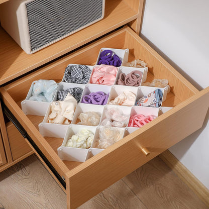 ROUFA Sock Drawer Organizer for Dresser, Honeycomb Underwear Dividers for Women, Panty Separator for Bras, Socks, Belt and Leggings (.Pink)