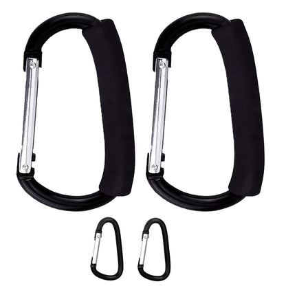 Stroller Hooks for Hanging Bags and Shopping Hanging Purses, Large Stroller Accessories Multifunctional Stroller Hook Organizer for Travel Car Seats