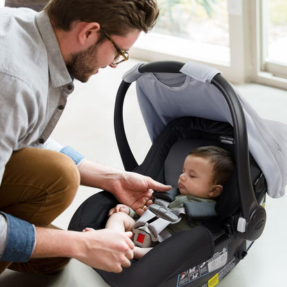 Summer Baby Car Seat Cover | 2-in-1 Breathable Carseat Sun Shade & Mosquito Net | UV Protection Lightweight Canopy Covers for Infant Unisex | Bug Net Mesh for Warm Weather (Gray)
