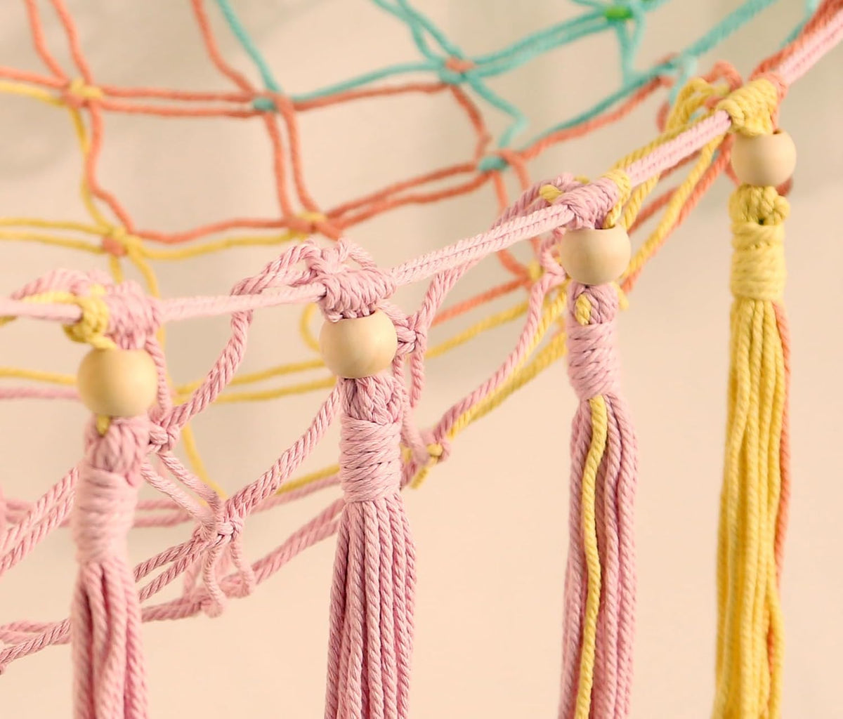 MAKEONEWO Stuffed Animal Toy Hammock Hanging-Handmade Large Blue Macrame Organizer Display Corner Plush Toys Net Holder for Boho Nursery Playroom Boy Bedroom Kids Room Storage Dark, 1 Pack