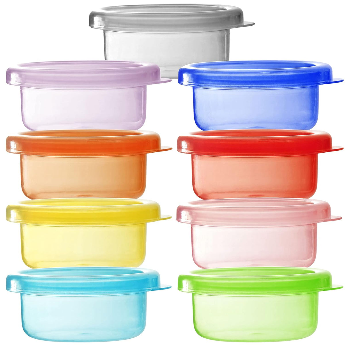 9 Sets Baby Food Storage, Plastic Baby Food Containers (2 Ounce)