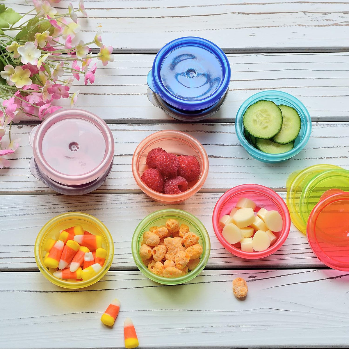 9 Sets Baby Food Storage, Plastic Baby Food Containers (2 Ounce)