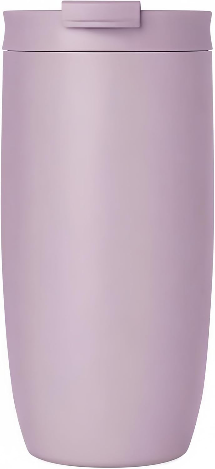 16oz Vacuum Insulated Tumbler, Leakproof Travel Mug for Hot & Cold Drinks | Double-wall insulation locks temp. Leakproof lid, slim cup holder. For coffee, tea, water.