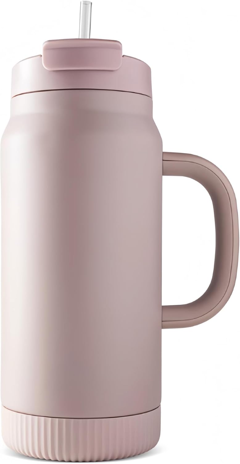 16oz Vacuum Insulated Tumbler, Leakproof Travel Mug for Hot & Cold Drinks | Double-wall insulation locks temp. Leakproof lid, slim cup holder. For coffee, tea, water.