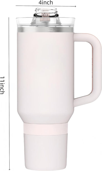16oz Vacuum Insulated Tumbler, Leakproof Travel Mug for Hot & Cold Drinks | Double-wall insulation locks temp. Leakproof lid, slim cup holder. For coffee, tea, water.
