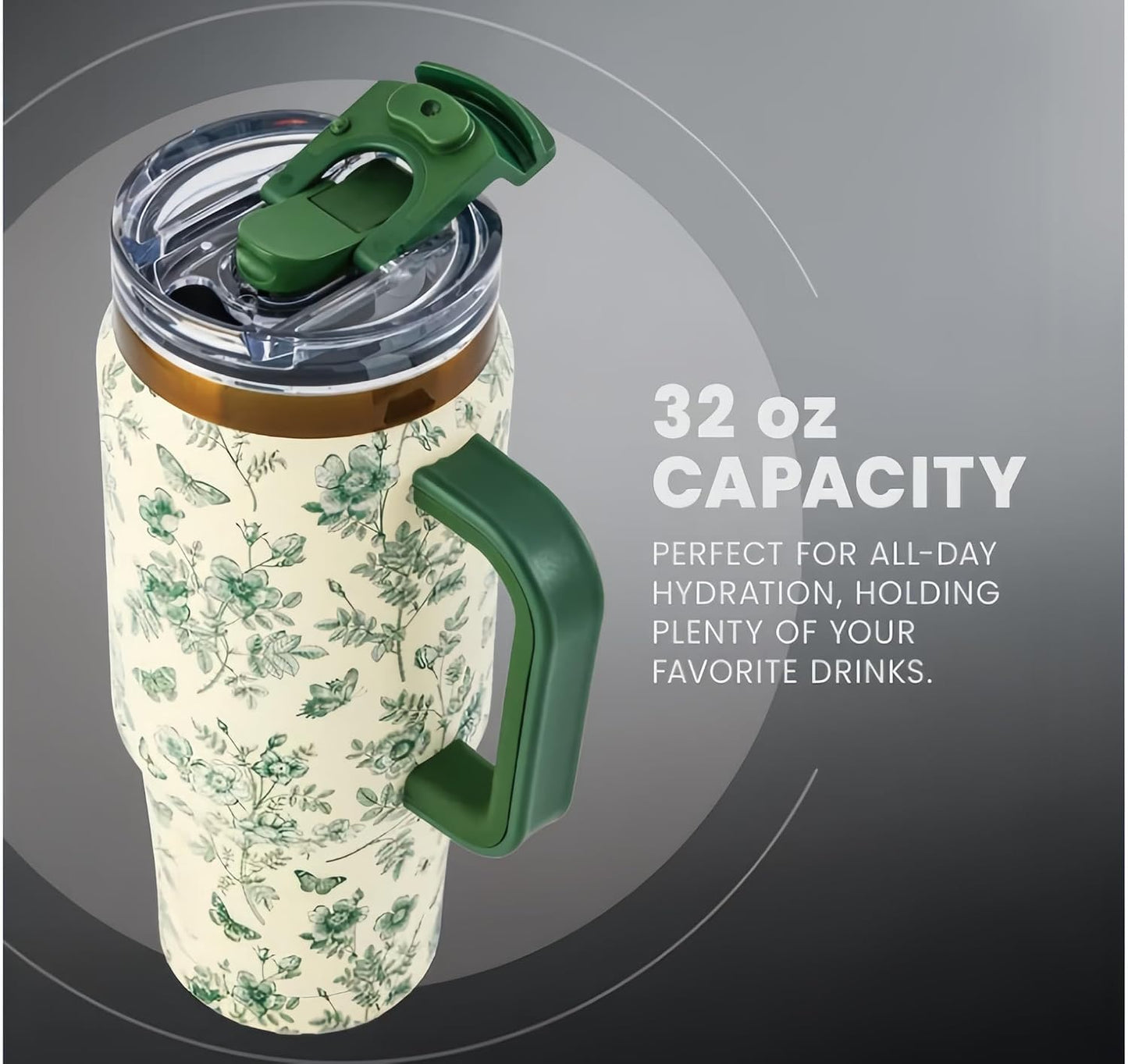 16oz Vacuum Insulated Tumbler, Leakproof Travel Mug for Hot & Cold Drinks | Double-wall insulation locks temp. Leakproof lid, slim cup holder. For coffee, tea, water.