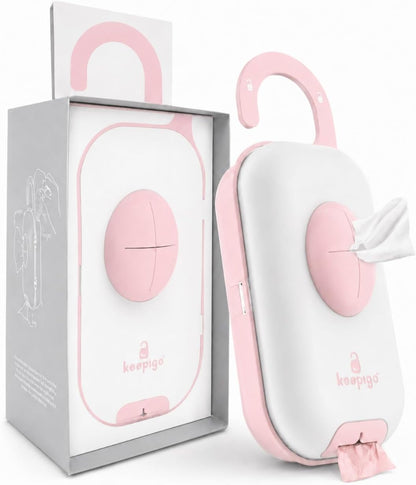 Diaper Bag Wipe Dispenser | 3-in-1 Portable Diaper Caddy Organizer, Baby Wipe Holder with Disposable Bags | Baby Essentials for Newborns, Toddlers, Travel & Baby Shower Gifts