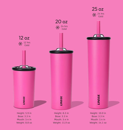 25 oz Candy Tumbler, Insulated Water Bottle with Straw Lid | Double Wall Stainless Steel, 2-in-1 Lid, Flexible Straw, Cup Holder Friendly, Dishwasher Safe, BPA Free, Ocean Blue