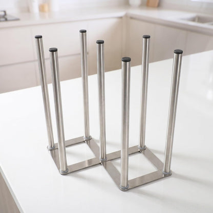 Foldable Baby Bottle Drying Rack, 10" Stainless Steel Build