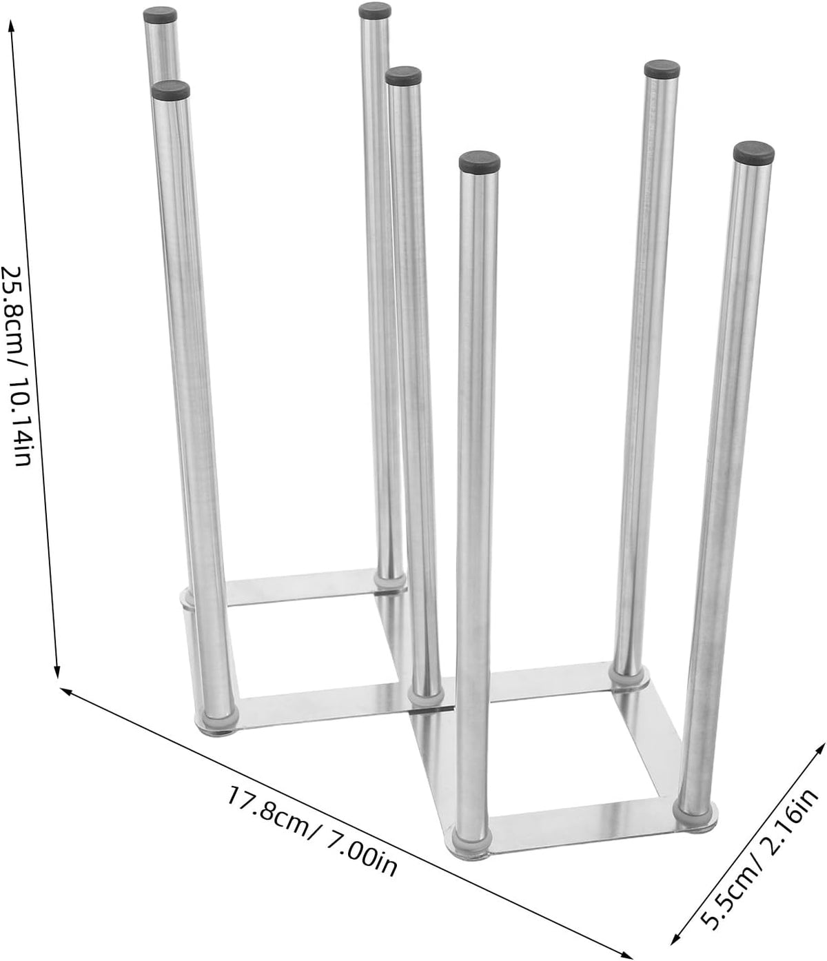 Foldable Baby Bottle Drying Rack, 10" Stainless Steel Build