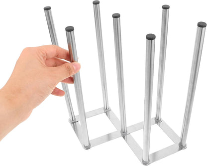 Foldable Baby Bottle Drying Rack, 10" Stainless Steel Build