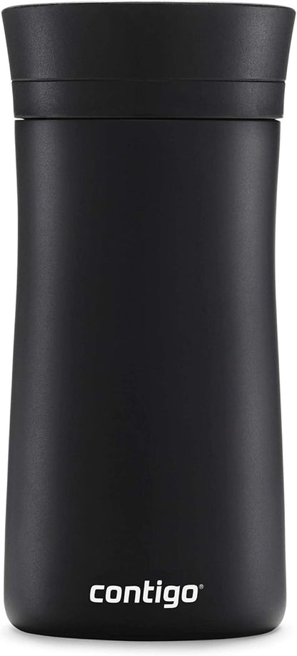 Pinnacle Autoseal Travel Mug, Stainless Steel Thermal Mug, Vacuum Flask, Leakproof Tumbler, Coffee Mug with BPA Free Easy-Clean Lid, 300 ml, Matte Black
