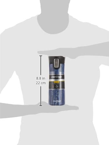 Pinnacle Autoseal Travel Mug, Stainless Steel Thermal Mug, Vacuum Flask, Leakproof Tumbler, Coffee Mug with BPA Free Easy-Clean Lid, 300 ml, Matte Black